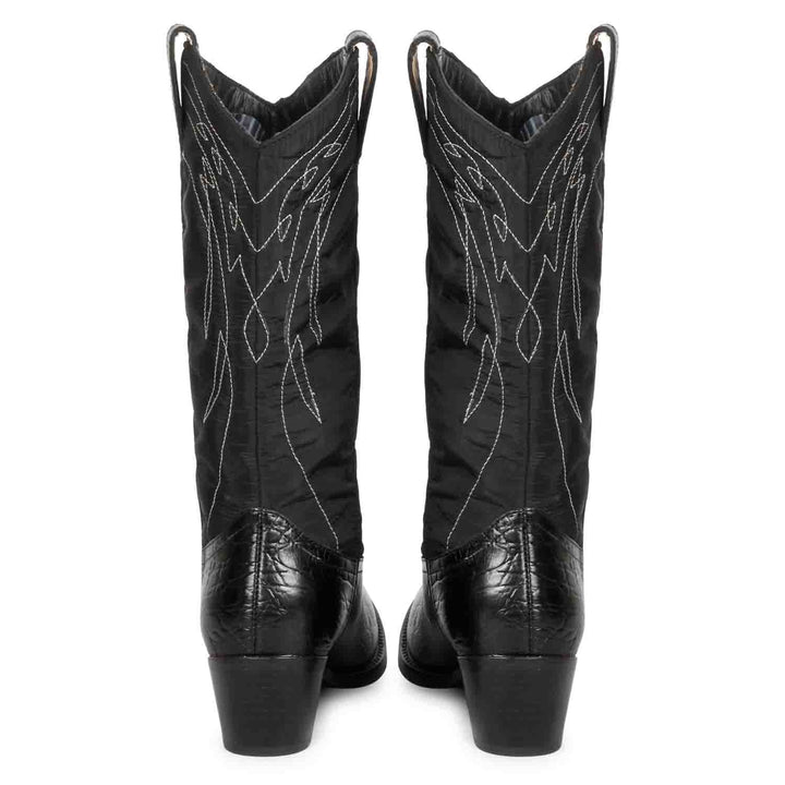 Saint Annette Stitched Leather Handcrafted Cowboy Boots