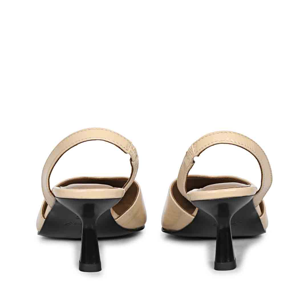 Saint Nanette Beige Patent Leather Pumps