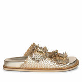 Saint Nuala Diamante Platin Woven Leather Sandals