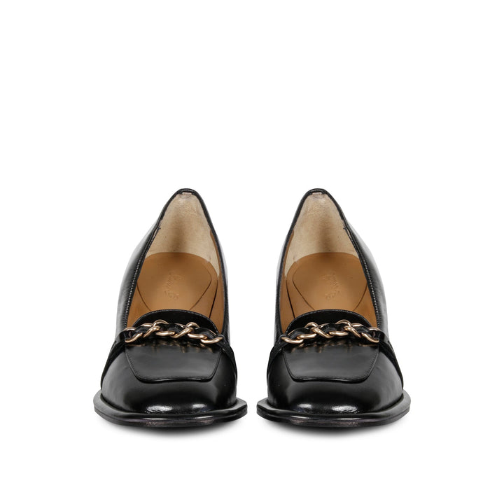 Saint Mirielle Black Patent Leather Handcrafted Moccasins