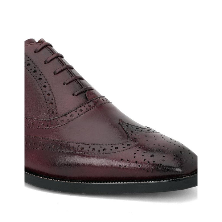 Saint Vincenzo Brown Leather Square Toe Lace Up Décor Shoes - SaintG UK