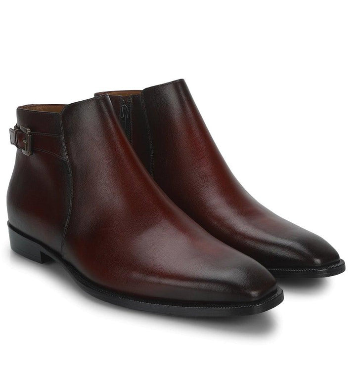Saint Roger Red Leather Ankle Boot - SaintG UK