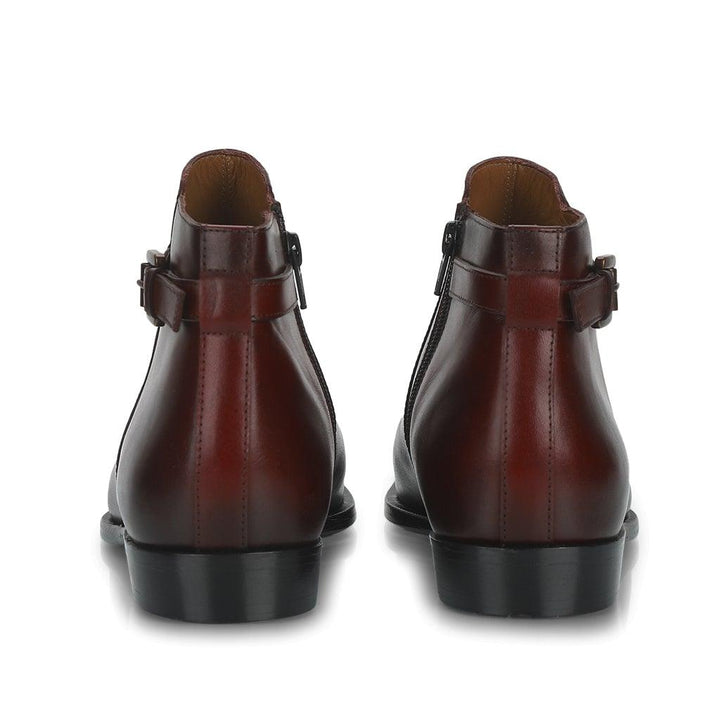 Saint Roger Red Leather Ankle Boot - SaintG UK