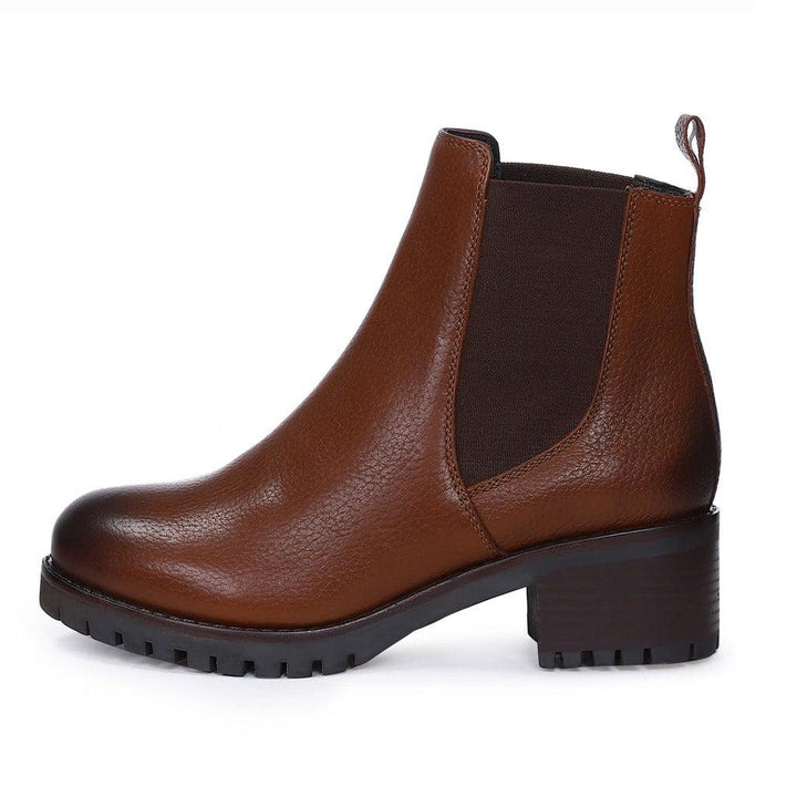 Saint Sophia Brown Leather Ankle Boots - SaintG UK