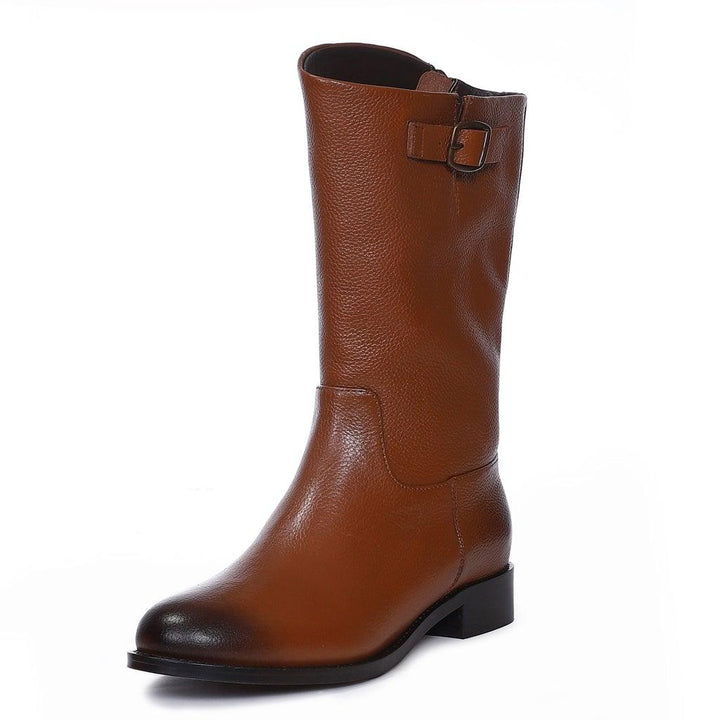 Saint Martina Tan Leather Calf Boots - SaintG UK
