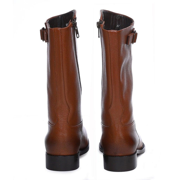 Saint Martina Tan Leather Calf Boots - SaintG UK