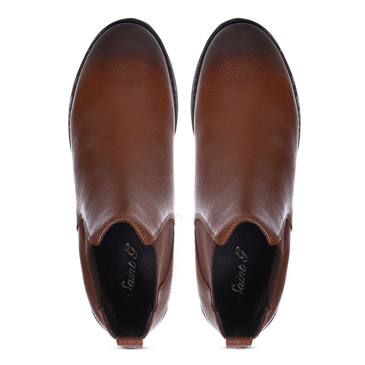 Saint Sophia Brown Leather Ankle Boots - SaintG UK