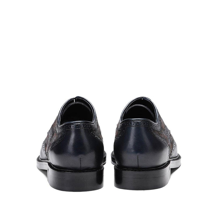 Saint Faustin Navy Leather Lace Up Brogue - SaintG UK