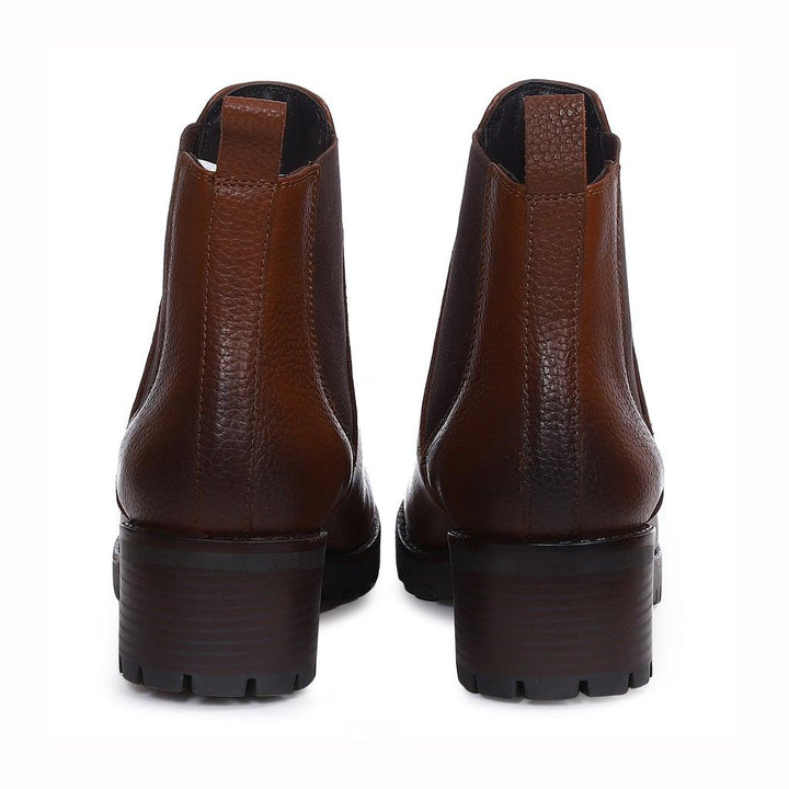 Saint Sophia Brown Leather Ankle Boots - SaintG UK