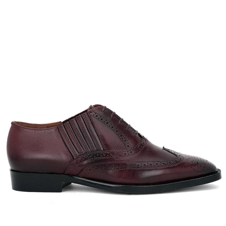 Saint Vincenzo Brown Leather Square Toe Lace Up Décor Shoes - SaintG UK