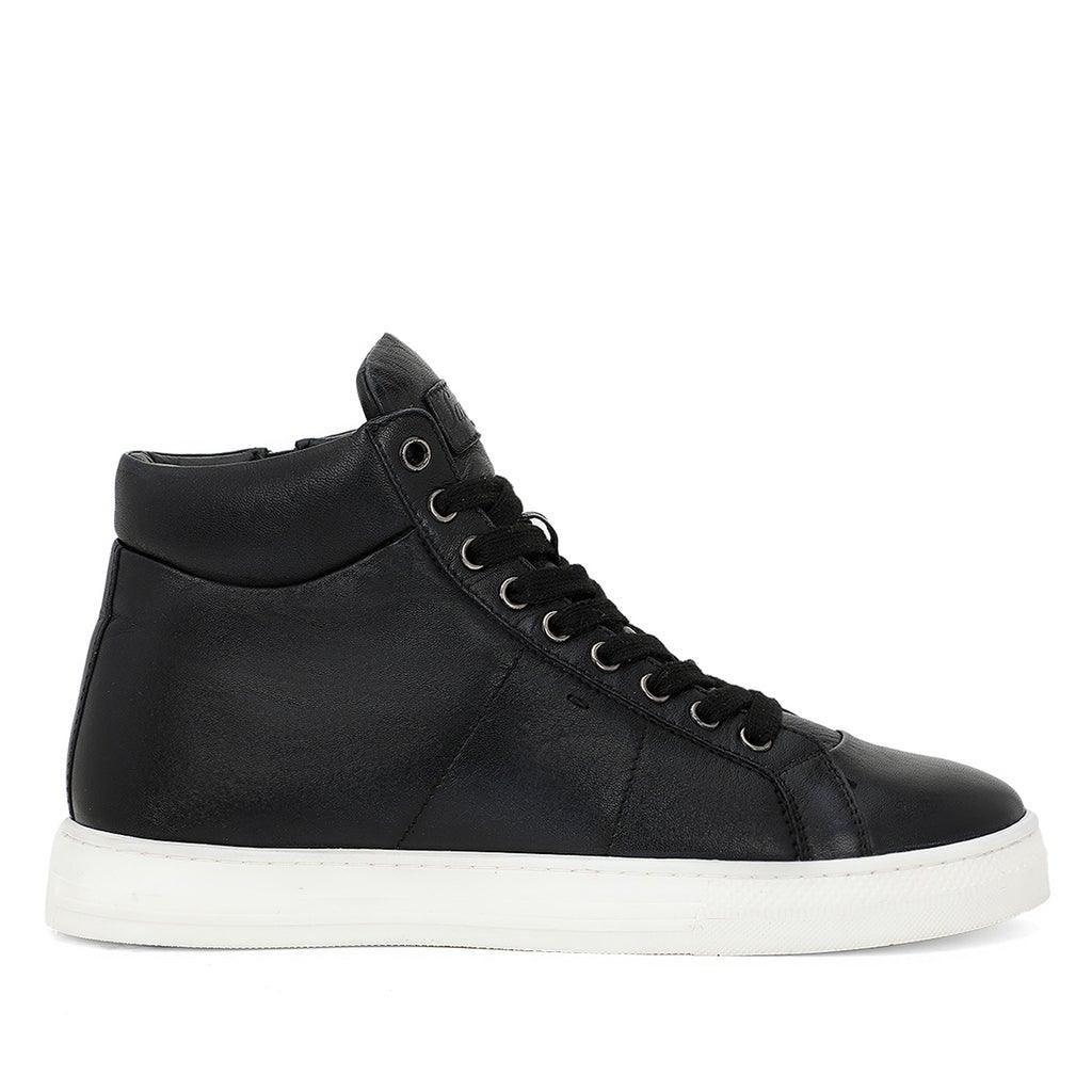 Black 'high top shoes leather best sale