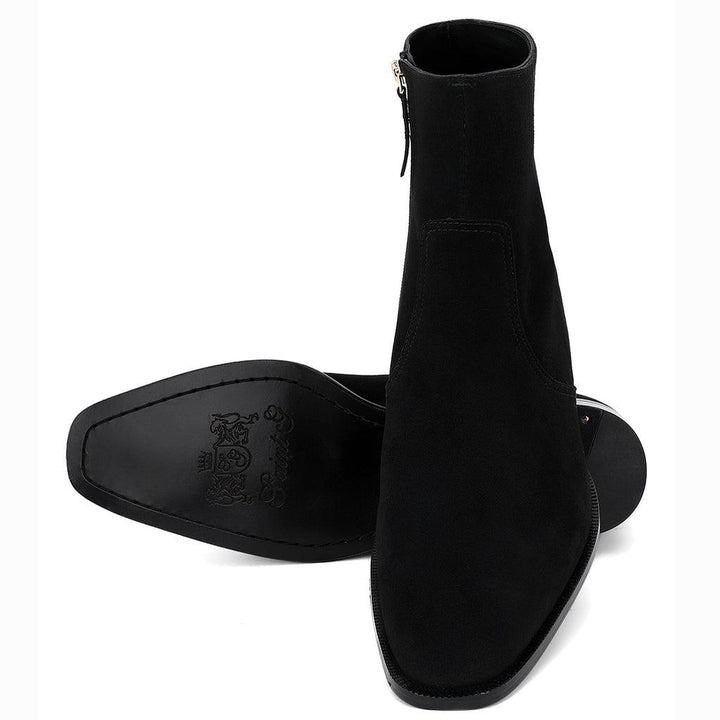 Saint Amorino Black Nubuck Leather Ankle Boots - SaintG UK