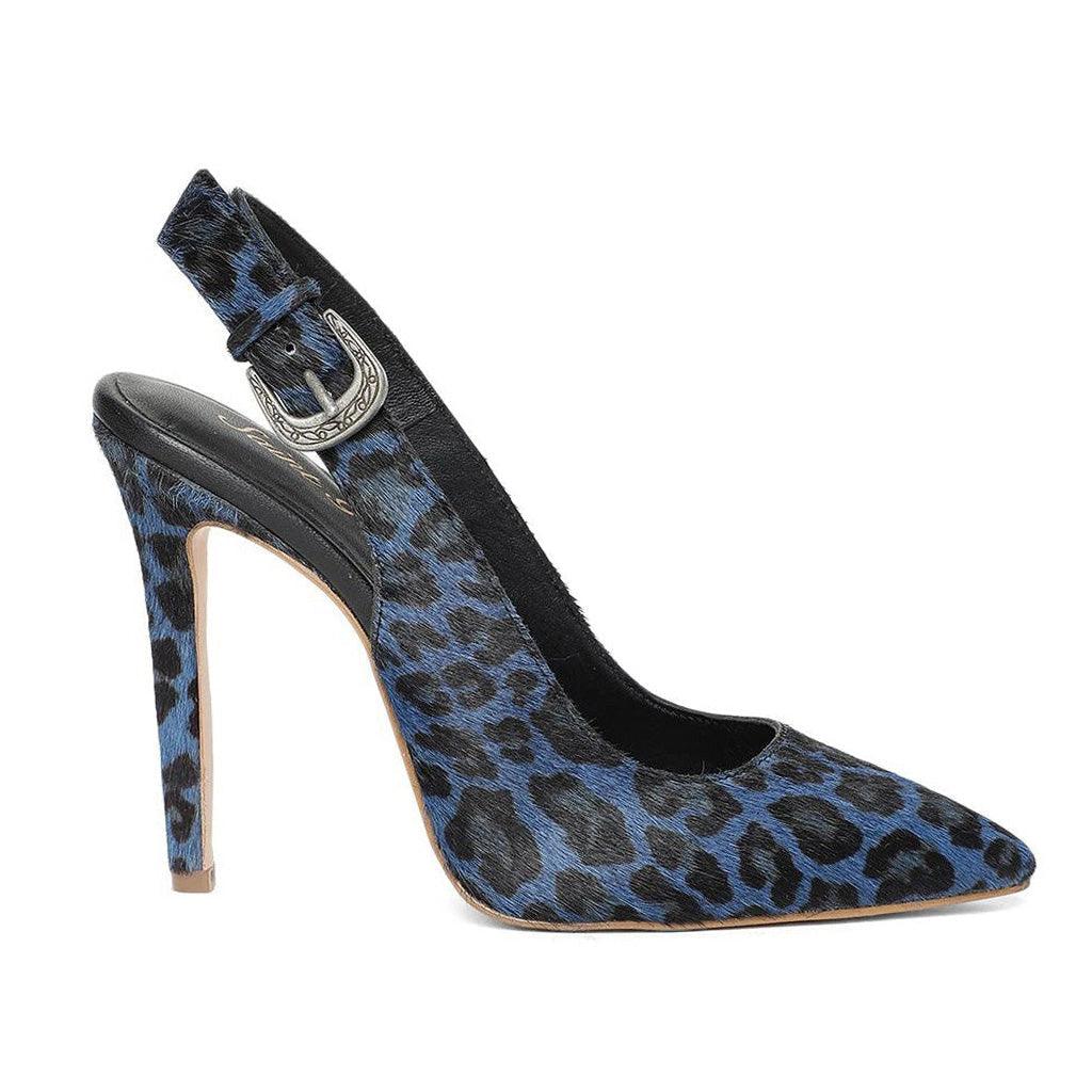 Blue leopard hot sale print heels