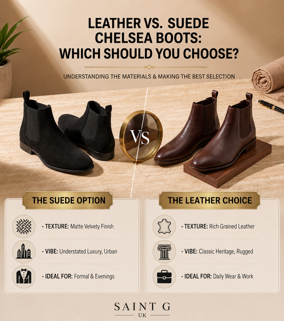Leather vs Suede Chelsea Boots: Which Should You Choose?
