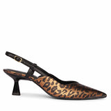 Saint Quinn Metallic Leopard Print Leather Pumps