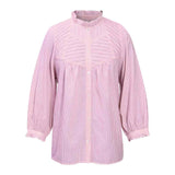 Saint Womens Blush Cotton Yarndyed Stripe Top
