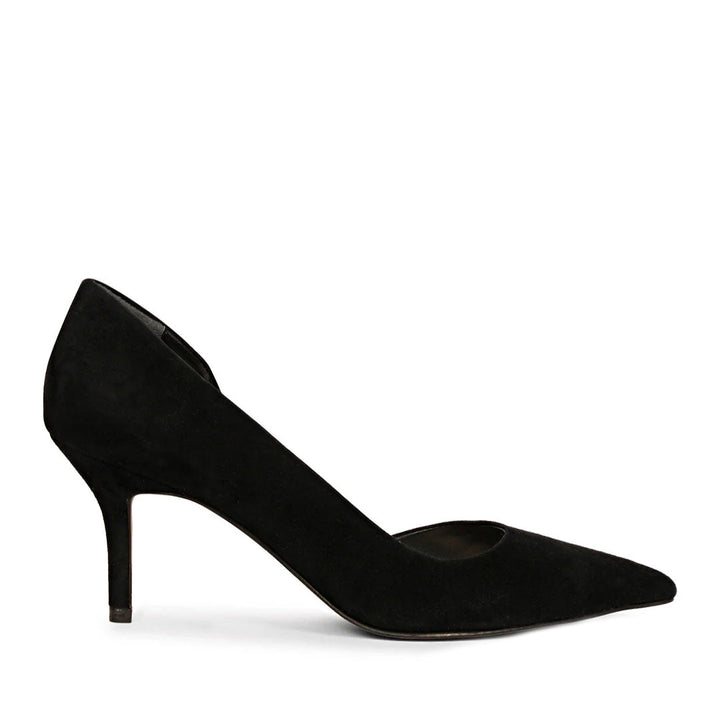 Saint Layla Black Suede Leather Pumps