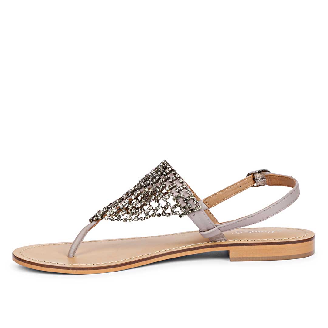 Saint Serena Stone Decore Lilac Leather Flats