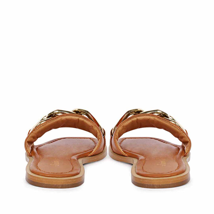 Saint Alexa Inter linked Gold Trim Cuoio Slip On