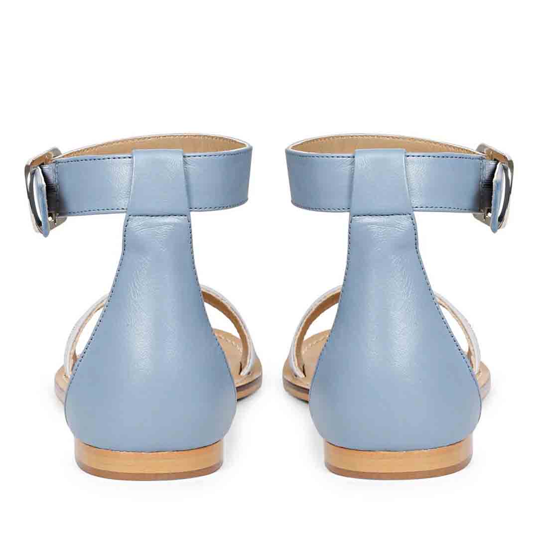 Saint Donelle Zip Decor Lilac Leather Sandals