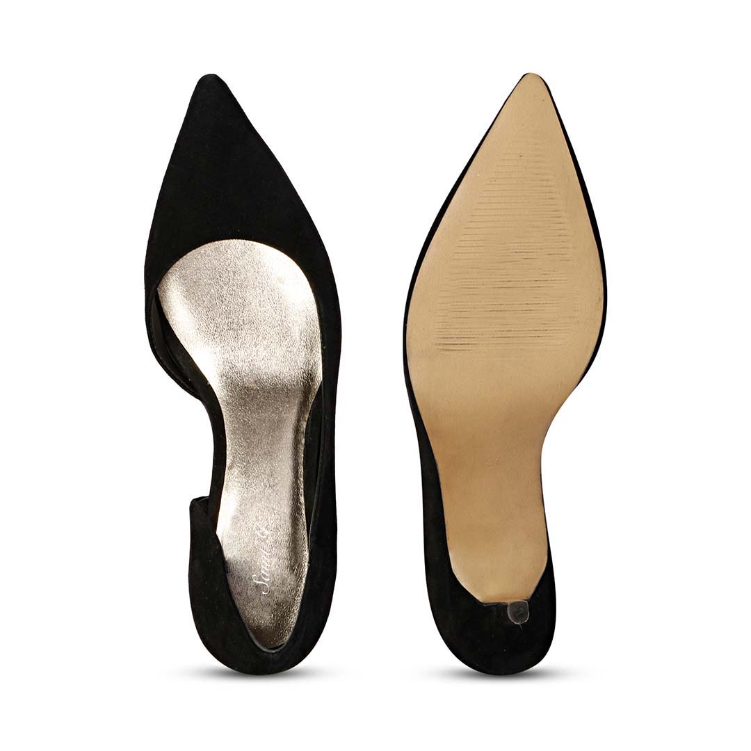 Saint Layla Black Suede Leather Pumps