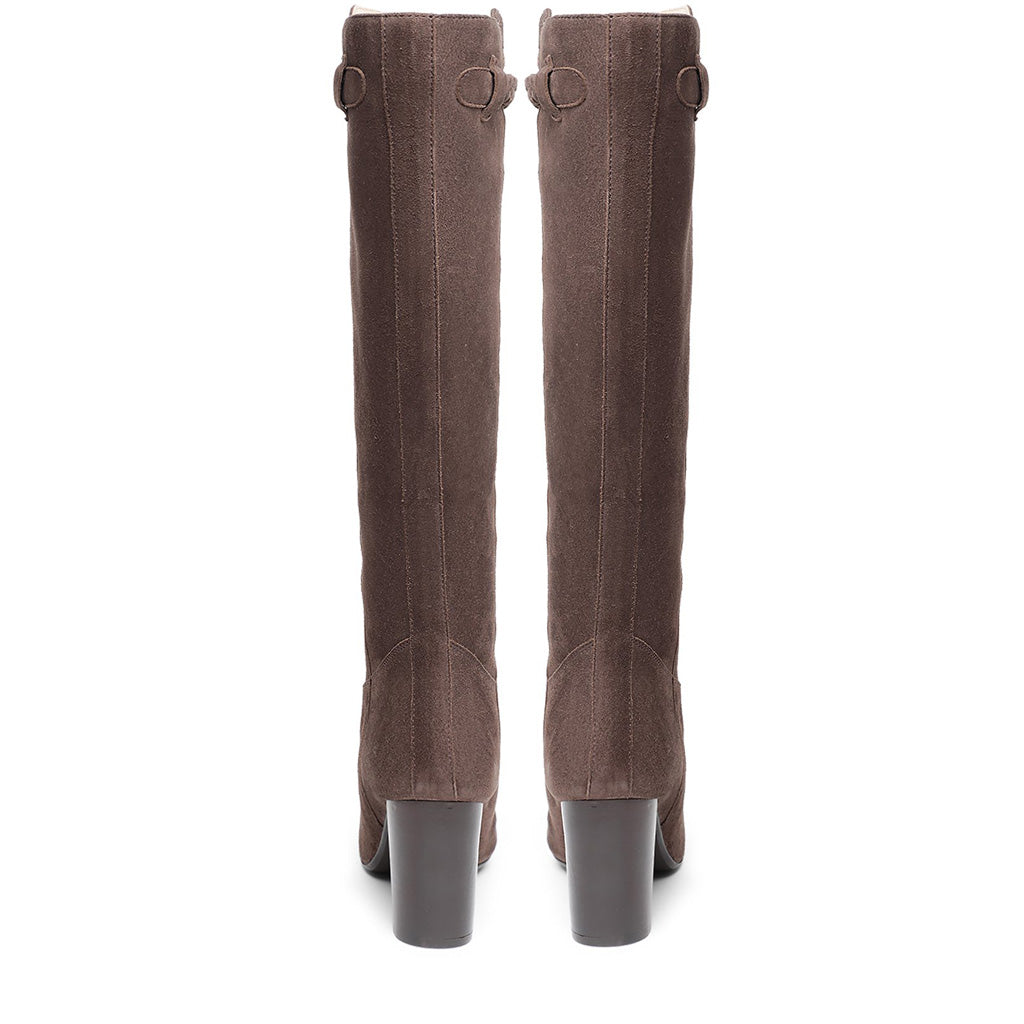 Saint Zinon Brown Suede Leather knee High boots