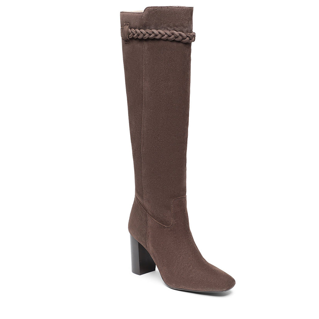 Saint Zinon Brown Suede Leather knee High boots