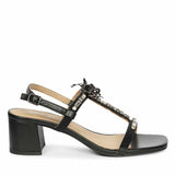 Saint Diva Embellished Black Block Heels
