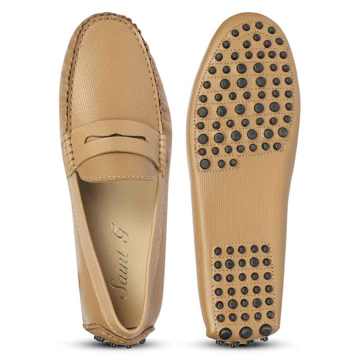 Saint Asher Cuero Leather Saddle Loafers
