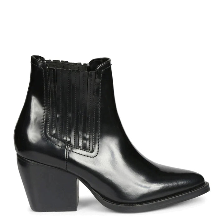 Saint Eleanor Black Patent Leather Chelsea Boots