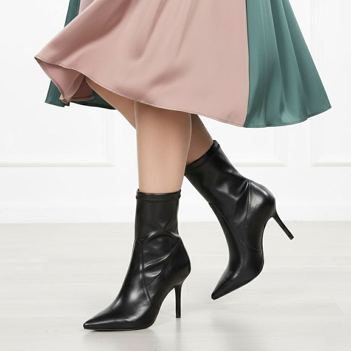 Saint Jaime Stretch Napa Stiletto Heel Ankle Boots