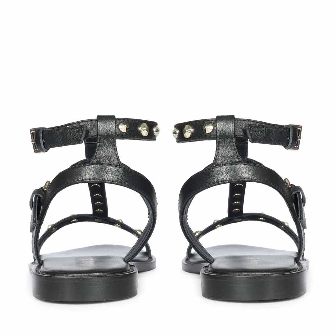 Designer studded leather sandals women