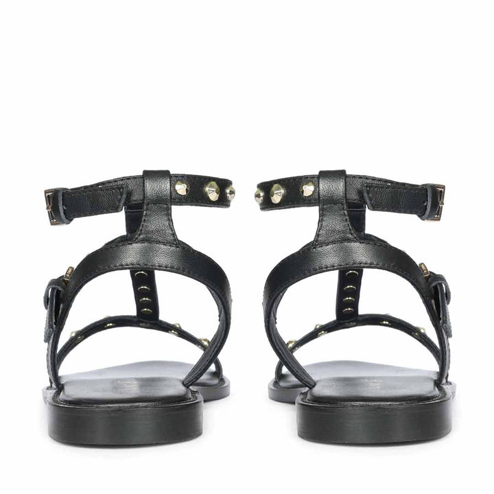 Designer studded leather sandals women