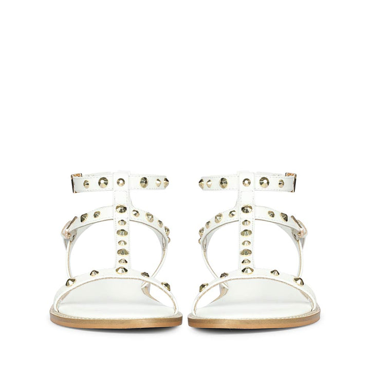 Women’s luxury white leather sandals