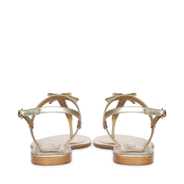 Saint Avril Starfish Jeweled Platin Leather Sandals