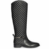 Saint Celestine Quilted Black Leather Long Boots