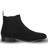 Saint Dylan Black Suede Leather Chelsea Boots