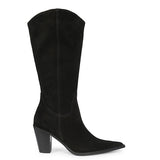 Saint Prune Black Suede High shaft Cowboy Boots