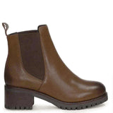 Saint Sophia Tan Leather Ankle Boots