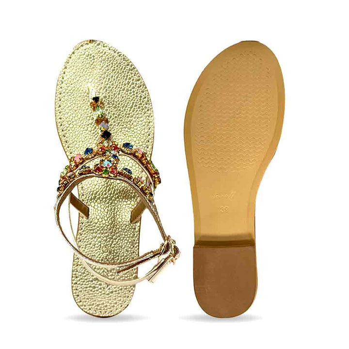 Premium gold party sandals