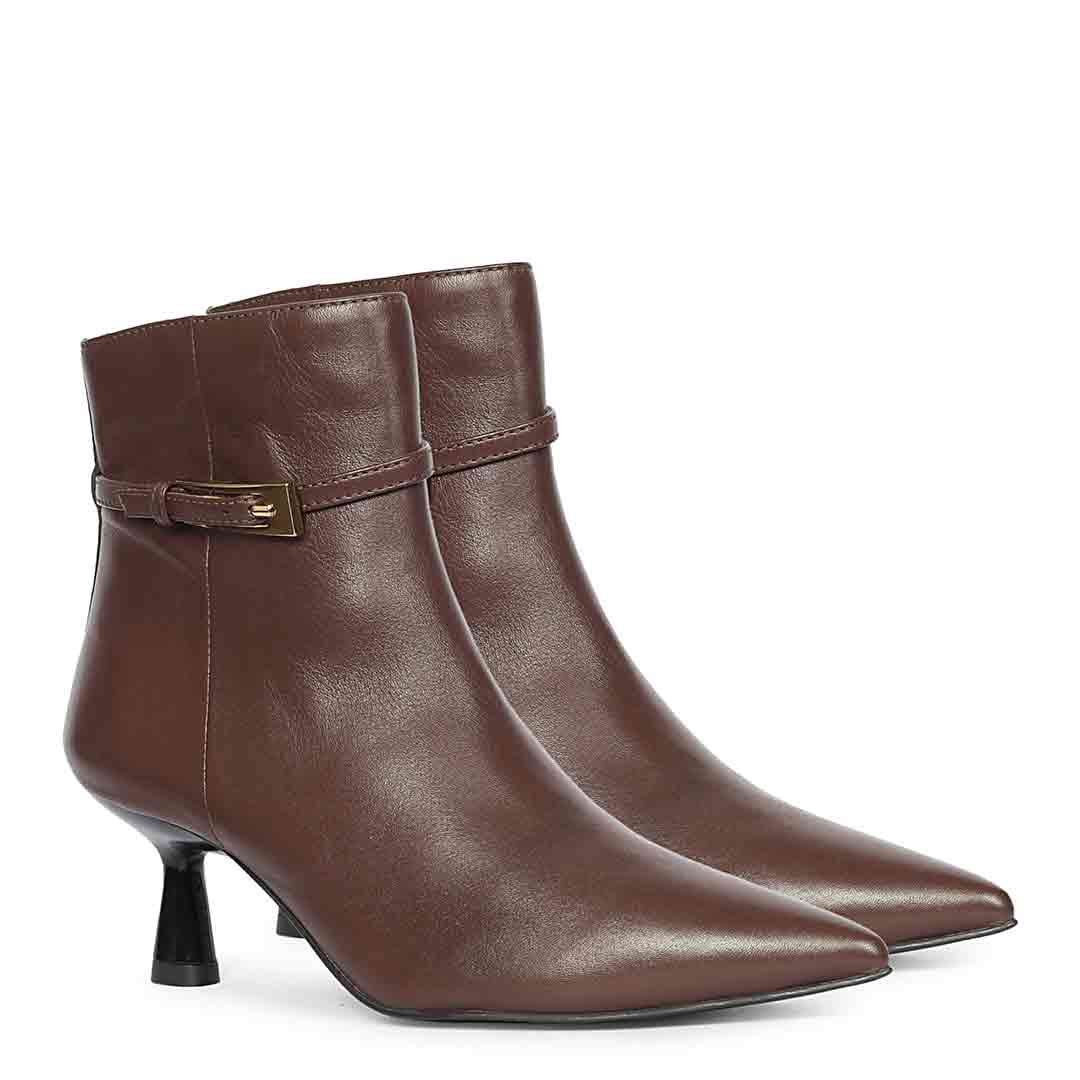 Saint Darcie Buckle Decor Napa Ankle Boots