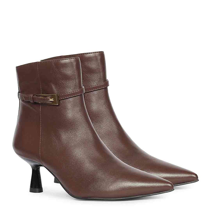 Saint Darcie Buckle Decor Napa Ankle Boots