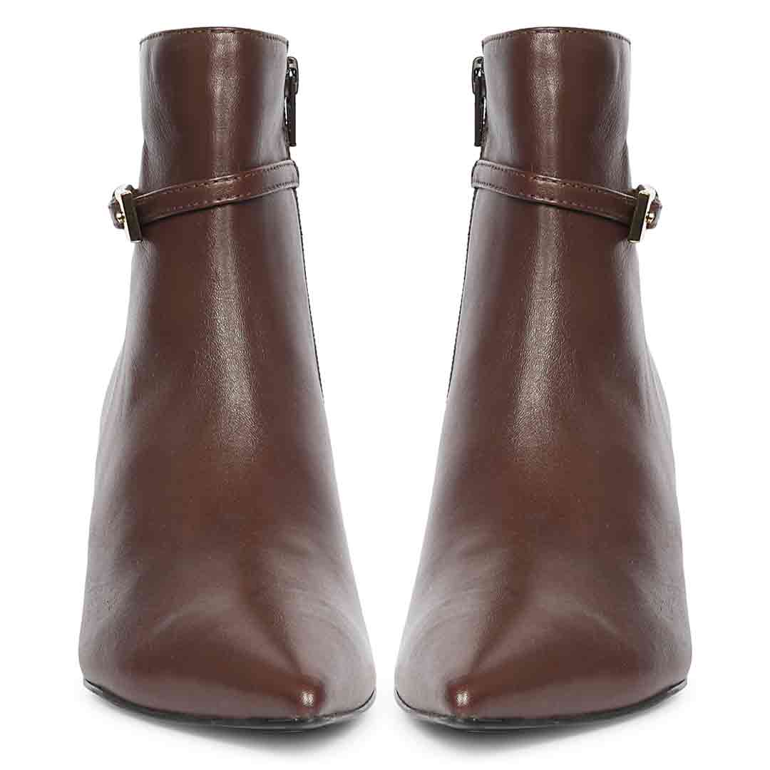 Saint Darcie Buckle Decor Napa Ankle Boots