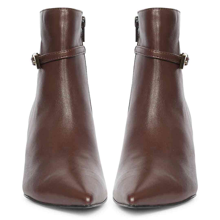 Saint Darcie Buckle Decor Napa Ankle Boots