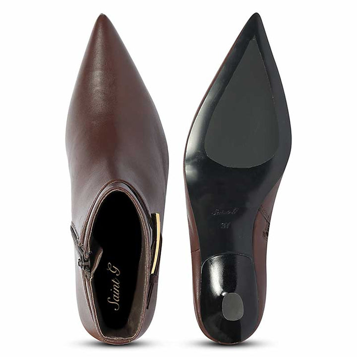 Saint Darcie Buckle Decor Napa Ankle Boots