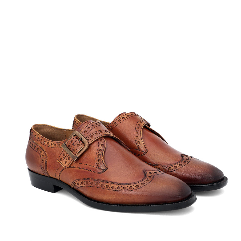 Men's brogue shoes — decorative perforated leather shoes by Saint G