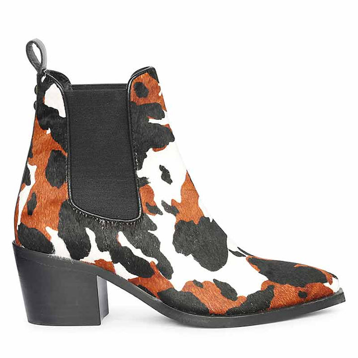 Saint Morrison Multi Pony Hair Leather Ankle Boots