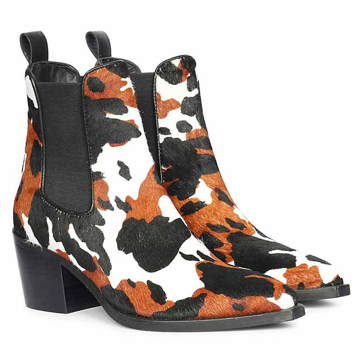 Saint Morrison Multi Pony Hair Leather Ankle Boots