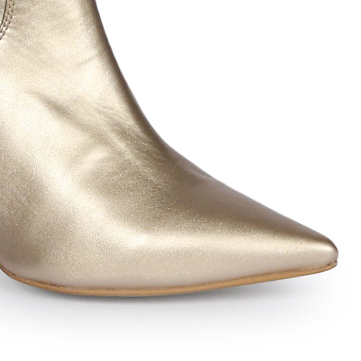 Saint Amara Gold Stretch Napa thigh high Boots