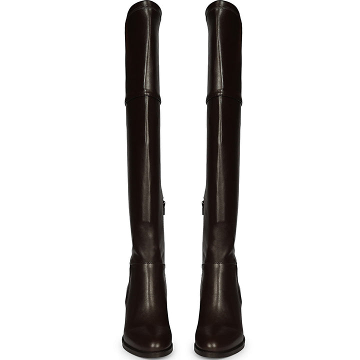 Saint Belinda Brown Stretch Napa Thigh High Boots